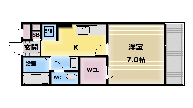 【間取り】 | セジュールオッツ八戸ノ里 | 使いやすい間取りです