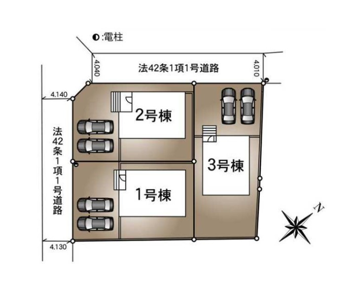 つくば市谷田部第24　1号棟　新築戸建の区画図