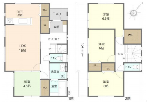 鴻巣市小松　中古戸建の間取り|鴻巣市小松　中古戸建・4LDK・土地面積148.65m2・建物面積102.67m2