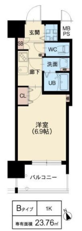 スプランディッド天王寺IIIの間取り