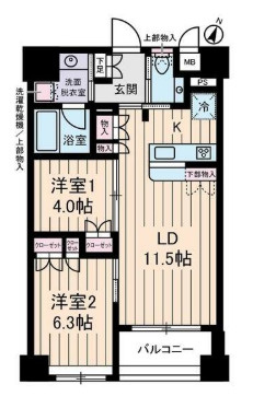オーベルジュ日本橋の間取り