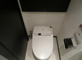 オーベルジュ日本橋のトイレ|落ち着いた色調のトイレです