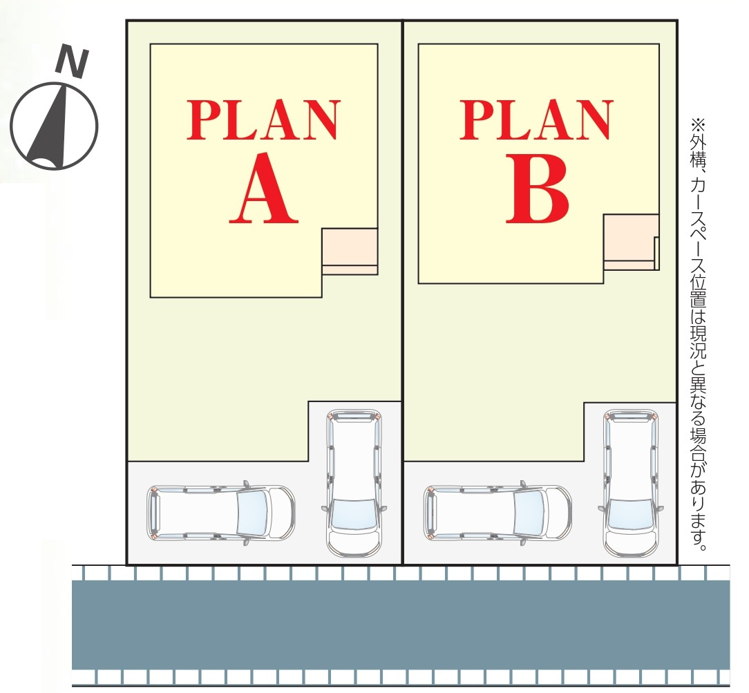流山市江戸川台東４丁目新築戸建の区画図|区画配置図