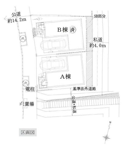【横浜市中区山元町3丁目126-8全2棟新築戸建て】★仲介手数料無料★の地図