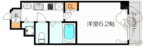 スワンズシティ南森町の間取り