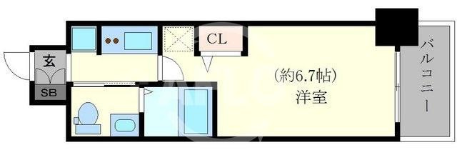 エステムコート阿波座プレミアムの間取り|エステムコート阿波座プレミアム　間取り
