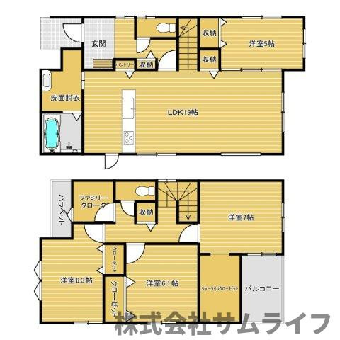 【間取り】 | 豆田１号棟