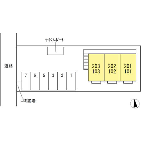 コーポN　Cの駐車場