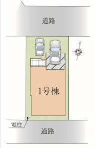 越谷市大字恩間 新築分譲住宅の区画図