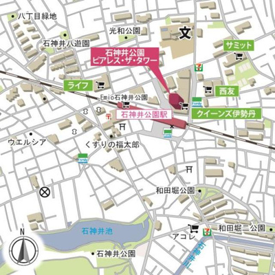 【地図】 | 石神井公園ピアレス・ザ・タワー