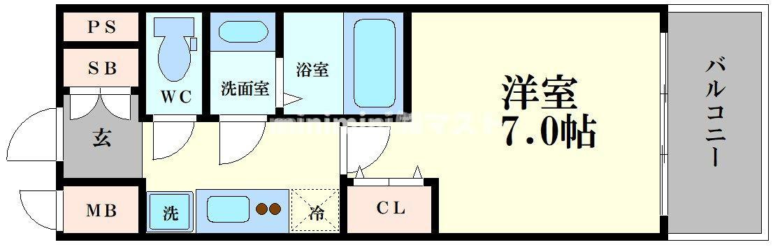 アプリーレ阿波座南の間取り