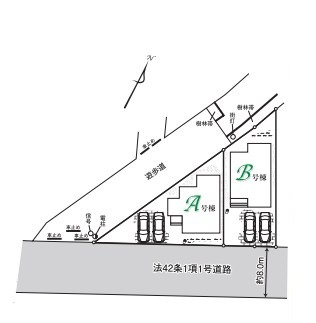 仲介手数料無料　ハートフルタウン所沢狭山ヶ丘10期・新築全2棟の区画図