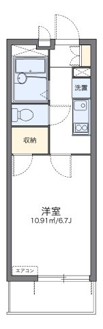 レオパレスアグレアブルの間取り