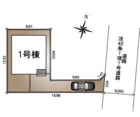 久喜市栗原第12　新築一戸建て　クレイドルガーデンの区画図|全１棟