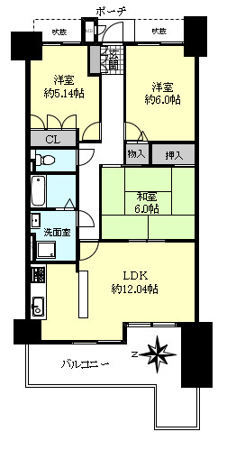 朝日プラザエルステージ明石の間取り