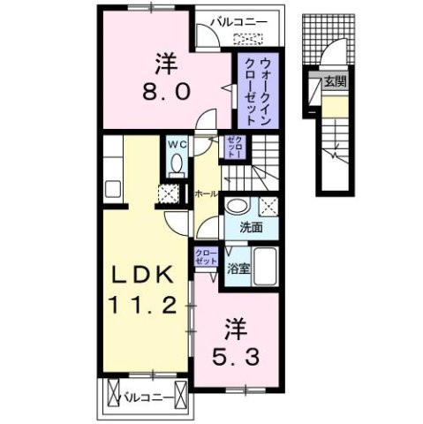 ジュネス・ＳＯＧＯ　Ａの間取り