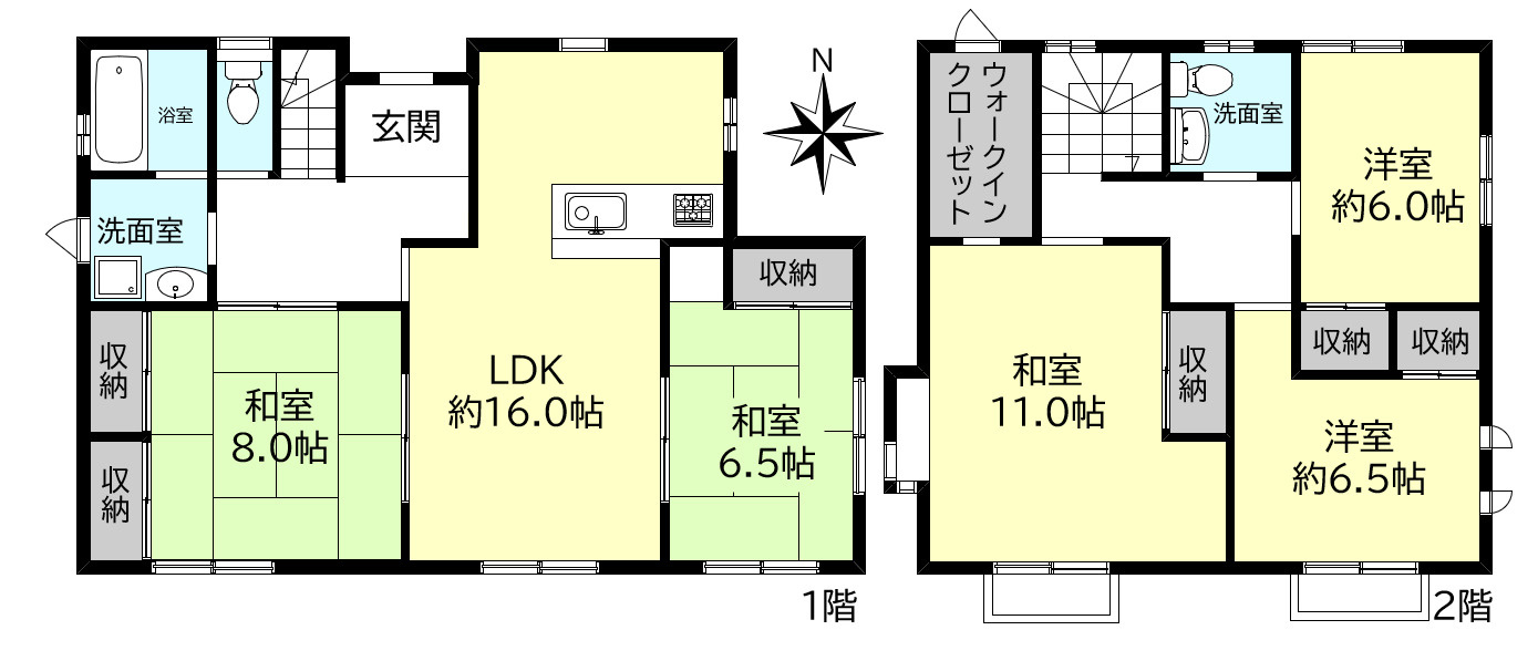 神戸市西区月が丘３丁目戸建の間取り