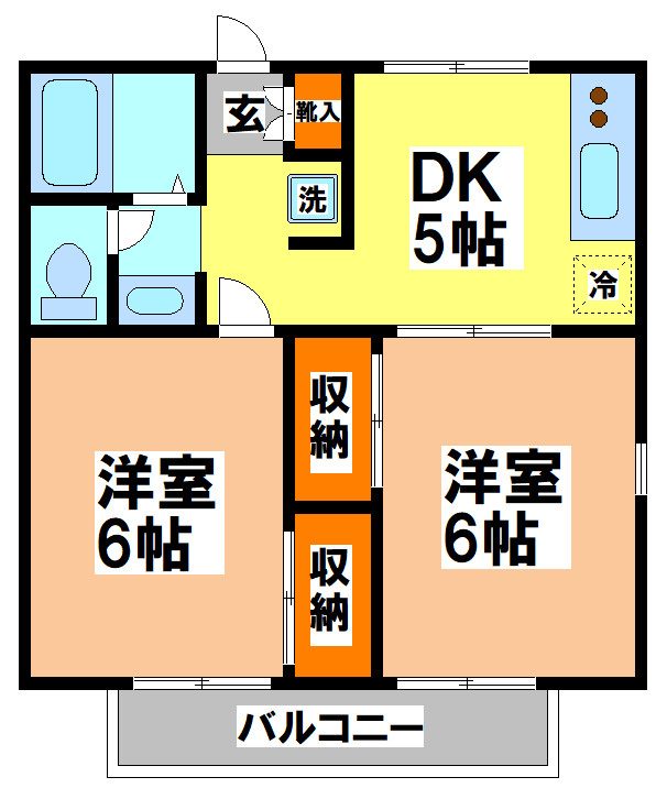 三鷹市上連雀５丁目のアパートの間取り