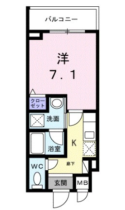 ライズ脇田町　B館の間取り