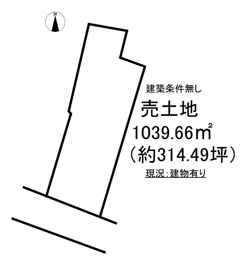勿来町窪田町通三丁目 売土地の土地図