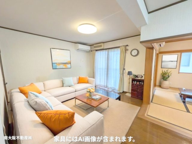 和泉市観音寺町戸建（三井ホーム・ツーバイフォー住宅）の居間・リビング