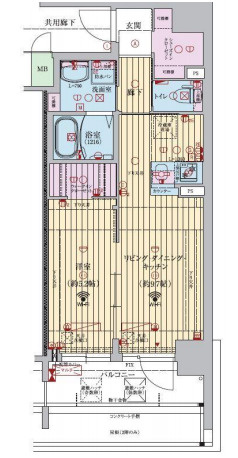 ファーストフィオーレ梅田イーストの間取り