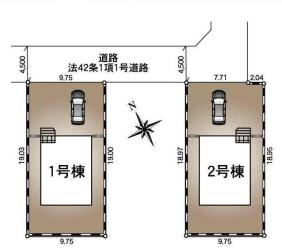 杉戸町内田第８　新築一戸建て　01　クレイドルガーデンの間取り|全２棟