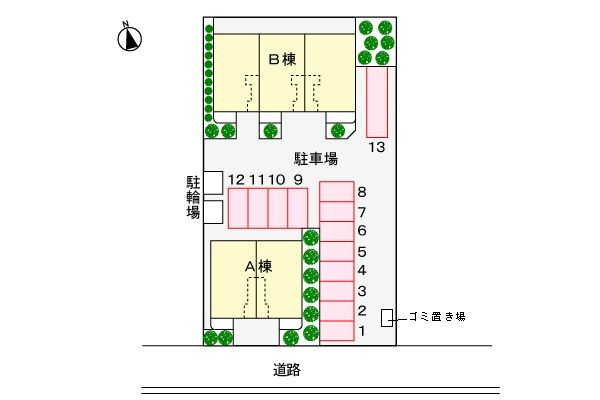 ドリームⅡの駐車場