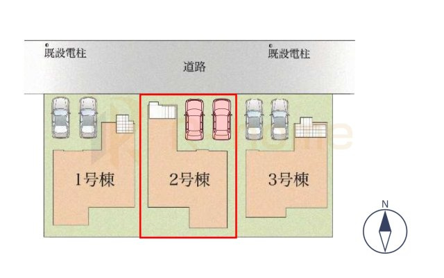 我孫子市青山台10期　新築戸建て　2号棟の区画図|大きなお買い物だからこそ、メリット・デメリットを伝えさせて頂きます。
R-homeにお任せください♪
