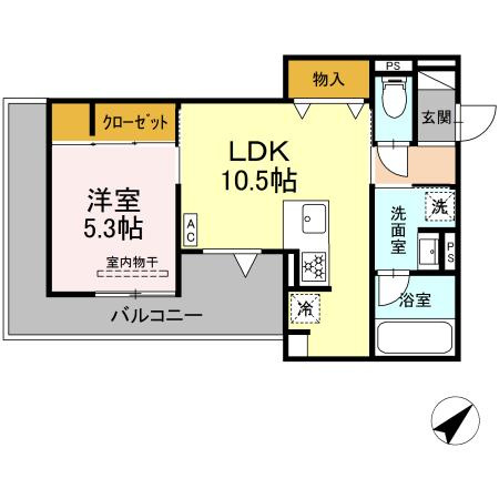 D-avance柱六番町 Ⅲの間取り