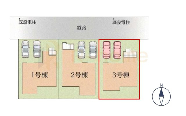 我孫子市青山台10期　新築戸建て　3号棟の区画図|大きなお買い物だからこそ、メリット・デメリットを伝えさせて頂きます。
R-homeにお任せください♪