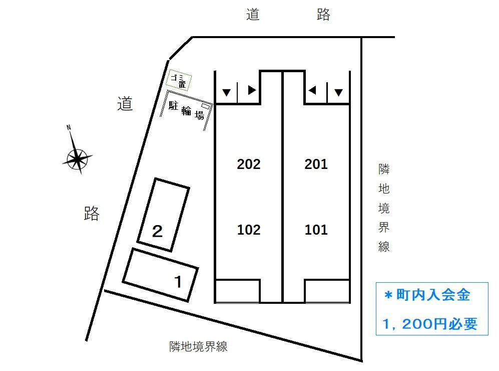 ファミール丹後Ⅱの区画図