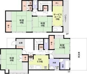 大田区南千束1丁目貸家の間取り