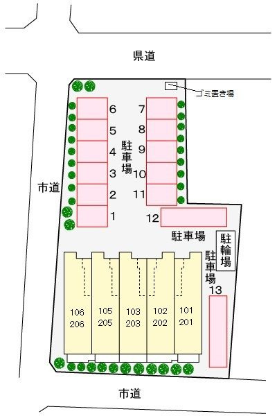かいがんの駐車場