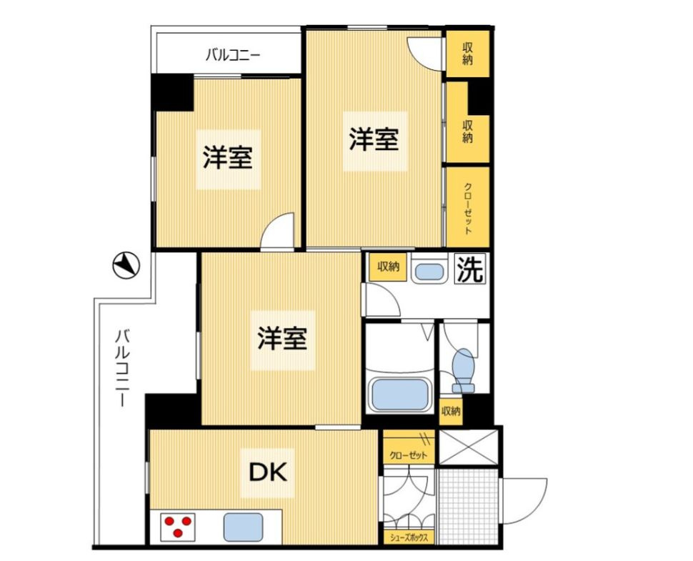 中銀音羽マンシオンの間取り