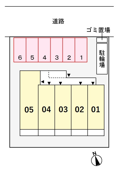 王塚台７丁目アパートの区画図