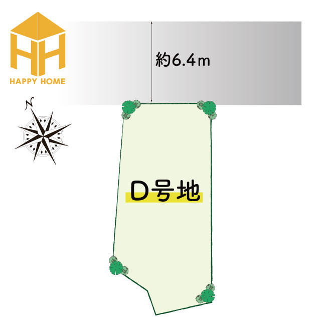 ハッピータウン伊丹寺本2丁目新築一戸建て│3LDK+駐車1台可の区画図|土地面積100.05㎡