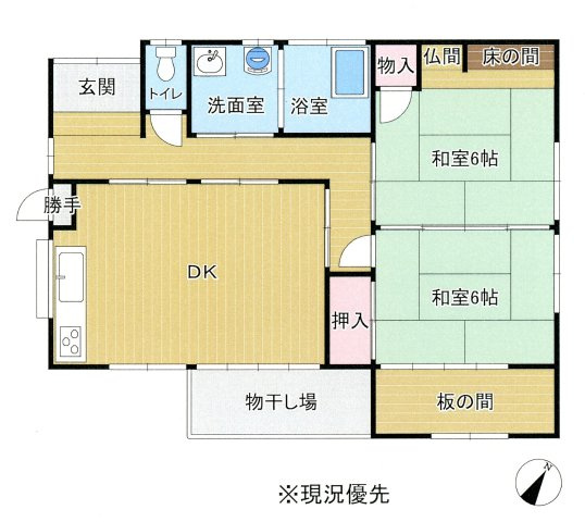 杵築市山香の間取り