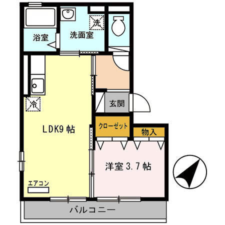 【間取り】 | シャルム山下Ⅰ