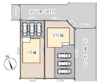 古河下辺見第７　新築一戸建て　02　リーブルガーデンの区画図|全２棟