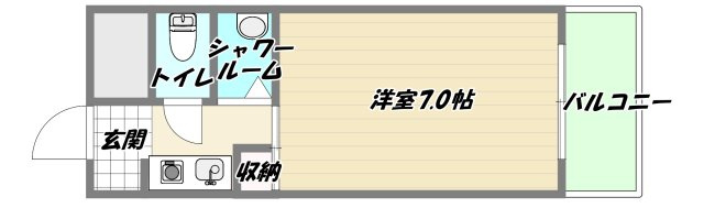 大阪市淀川区新高３丁目の賃貸マンションの間取り
