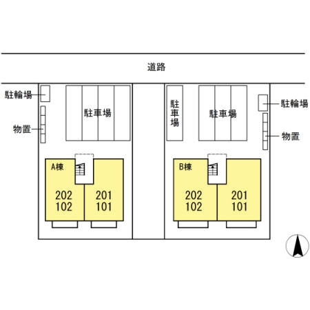 ファミール　Bの区画図