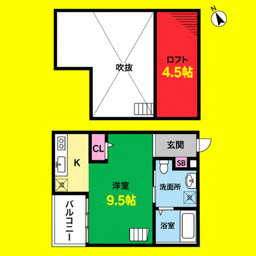MYUⅤ(エムワイユーファイブ)　名古屋市賃貸　仲介手数料無料の間取り