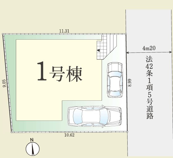 新座市野寺5丁目　新築一戸建　西武池袋線　ひばりヶ丘の区画図