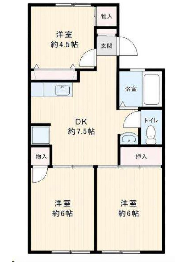 セジュール三松の間取り