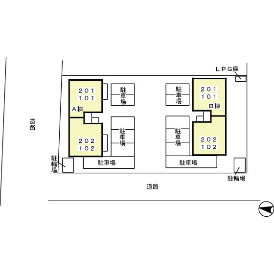 アジュール　Ａの区画図