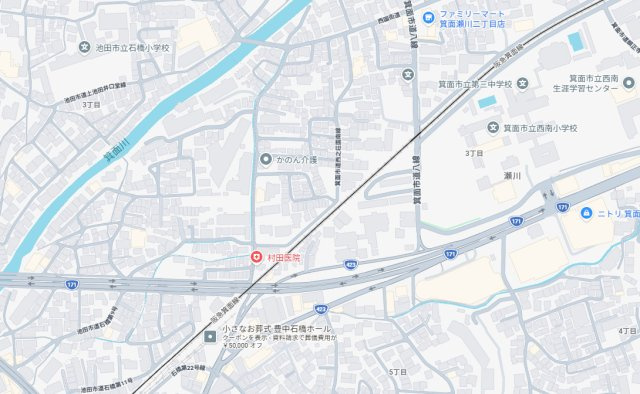 箕面市瀬川　第1期　売土地の地図