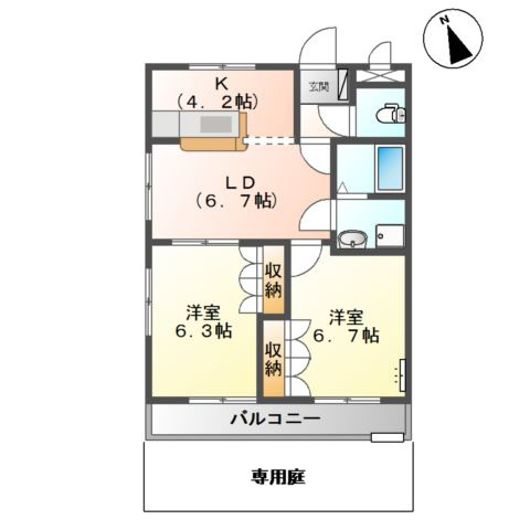 エスペランサ２１Ⅱの間取り
