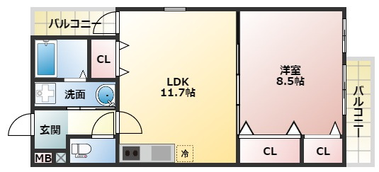 【間取り】 | フジパレス今川Ⅲ番館