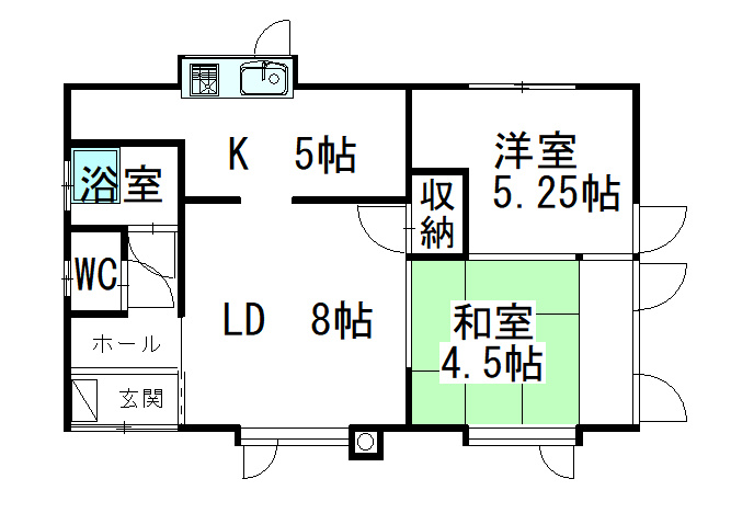 緑ヶ岡5丁目上野借家の間取り
